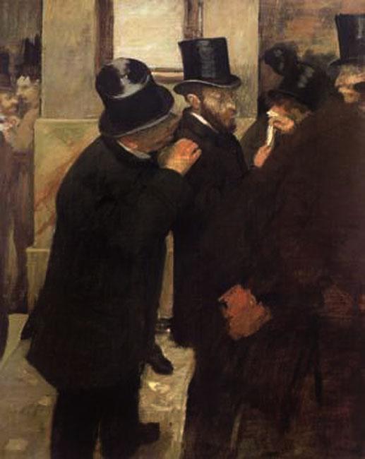 steve art gallery At the Stock Exchange Edgar Degas 50x40cm