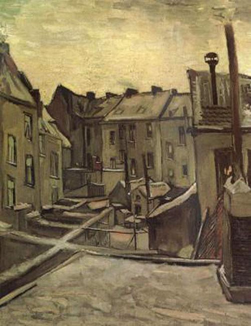 steve art gallery Backyards of Old Houses in Antwerp in the Snow Vincent Van Gogh