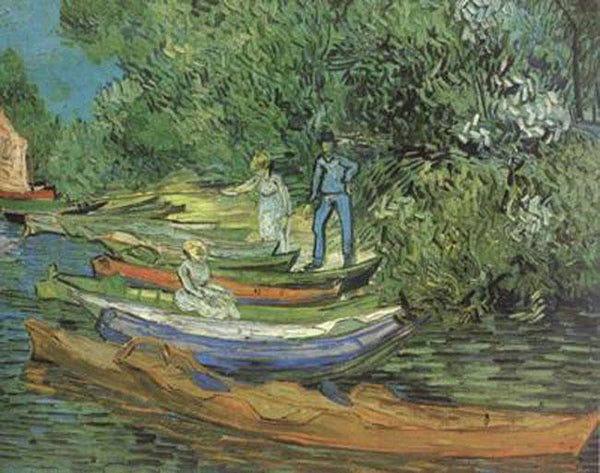 steve art gallery Bank of the Oise at Auvers Vincent Van Gogh 60x50cm