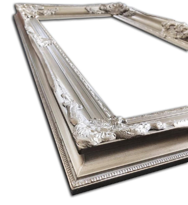 Steve Art Gallery Beveled Mirror In Solid Wood 110x60 Cm