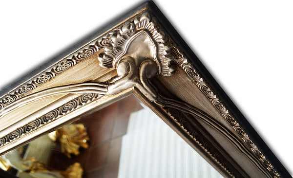 Steve Art Gallery Beveled Mirror In Solid Wood 22x42 Ins