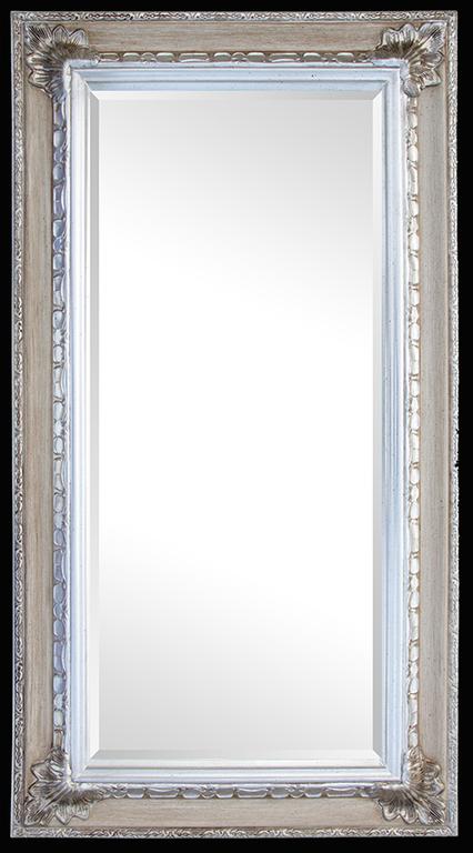 Steve Art Gallery Beveled Mirror In Solid Wood 24x46 Ins
