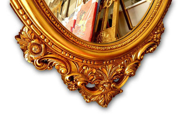Steve Art Gallery Beveled Mirror In Solid Wood 24x46 Ins