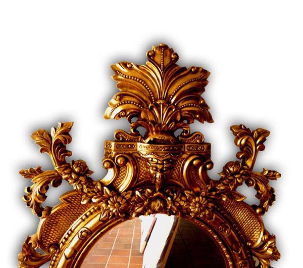 Steve Art Gallery Beveled Mirror In Solid Wood 24x46 Ins