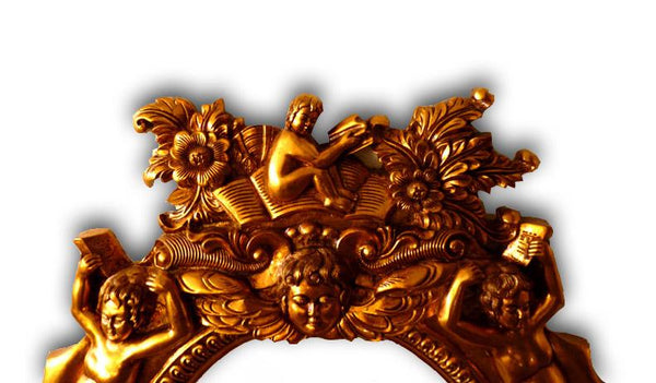 Steve Art Gallery Beveled Mirror In Solid Wood 24x46 Ins