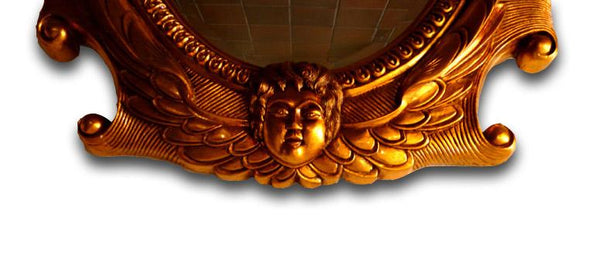 Steve Art Gallery Beveled Mirror In Solid Wood 24x46 Ins