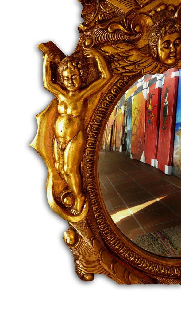 Steve Art Gallery Beveled Mirror In Solid Wood 24x46 Ins