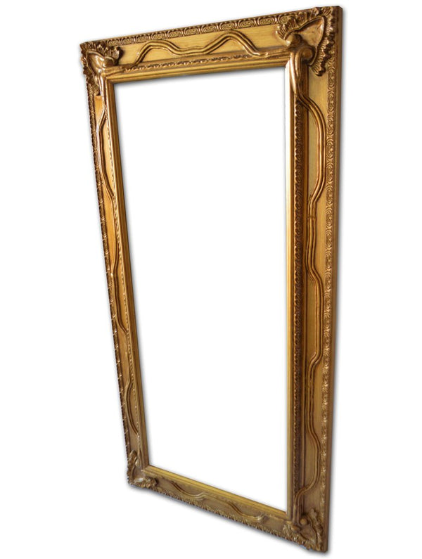 Steve Art Gallery Beveled Mirror In Solid Wood 24x46 Ins