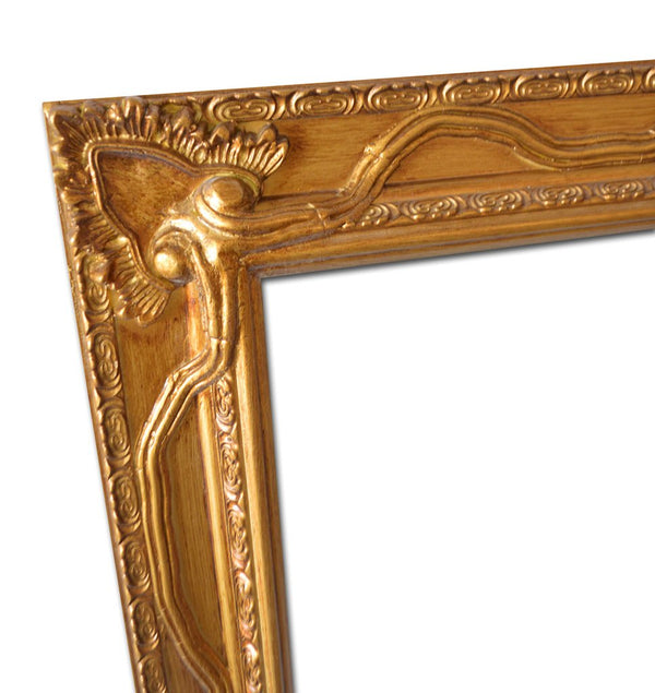 Steve Art Gallery Beveled Mirror In Solid Wood 24x46 Ins