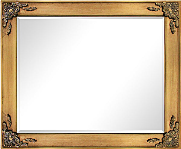 steve art gallery Beveled mirror in solid wood 24x46 ins