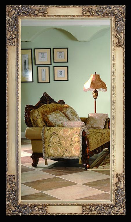 steve art gallery Beveled mirror in solid wood 45x26 ins