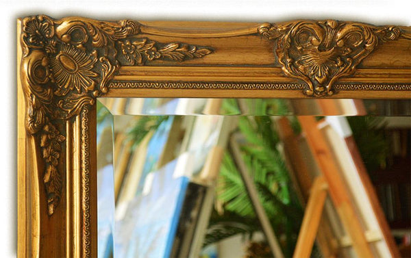 Steve Art Gallery Beveled Mirror In Solid Wood 60x70 Cm Or 24x28 Ins