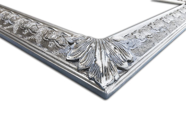 Steve Art Gallery Beveled Mirror In Solid Wood 62x72 Cm