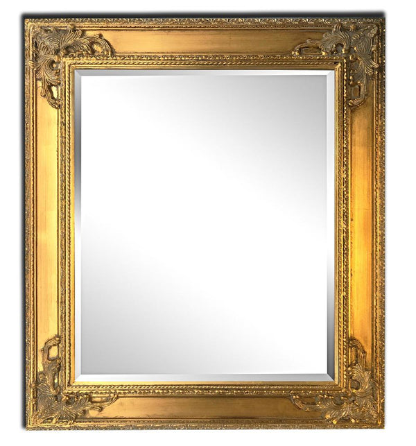 Steve Art Gallery Beveled Mirror In Solid Wood 62x72 Cm