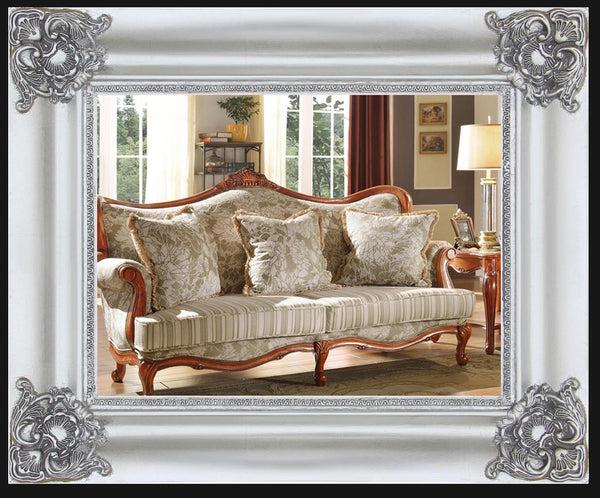 Steve Art Gallery Beveled Mirror In Solid Wood 65x75 Ins