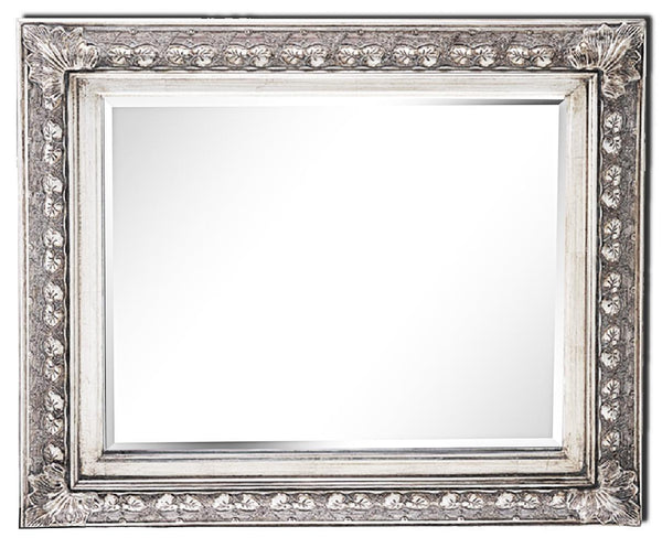 Steve Art Gallery Beveled Mirror In Solid Wood 67x77 Cm
