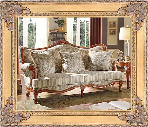 Steve Art Gallery Beveled Mirror In Solid Wood 70x80 Cm