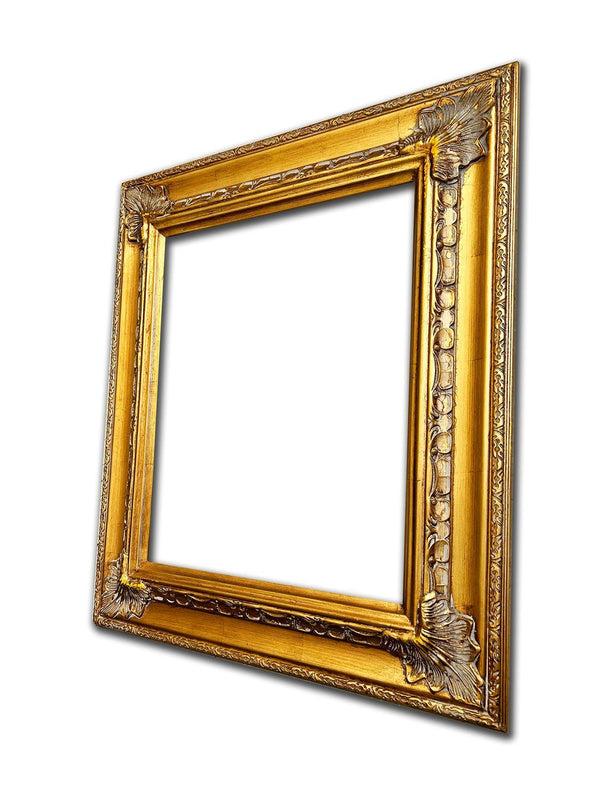 Steve Art Gallery Beveled Mirror With Solid Wood 26x31 Ins