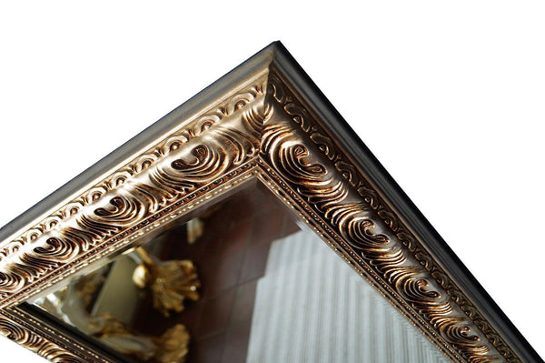 Steve Art Gallery Beveled Mirror With Solid Wood 26x31 Ins