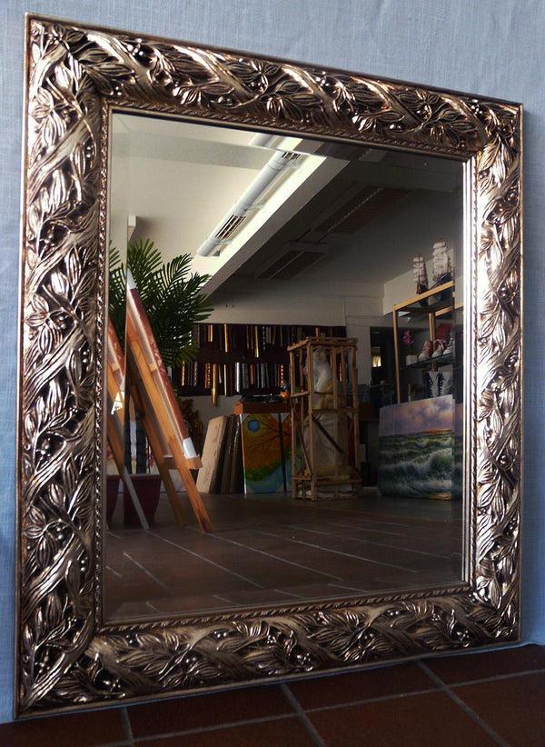 steve art gallery Beveled mirror with solid wood 26x31 ins