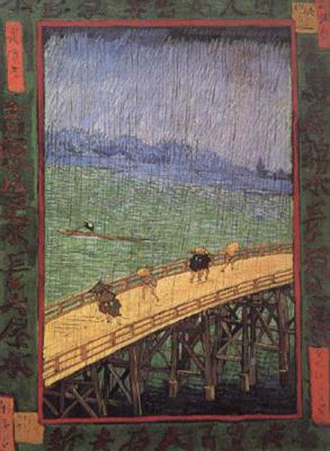 steve art gallery Bridge in the Rain Vincent Van Gogh 73x54cm