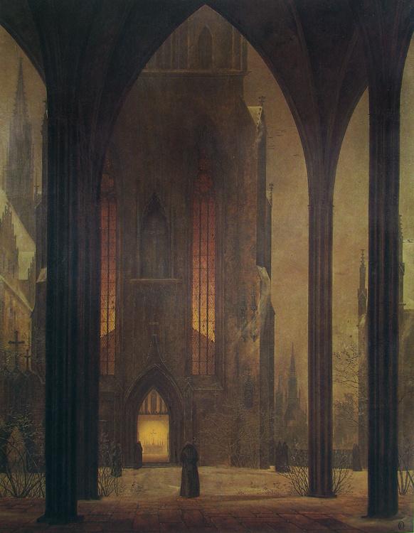 steve art gallery Cathedral in Wintertime Oehme Ernst Ferdinand 50x40cm