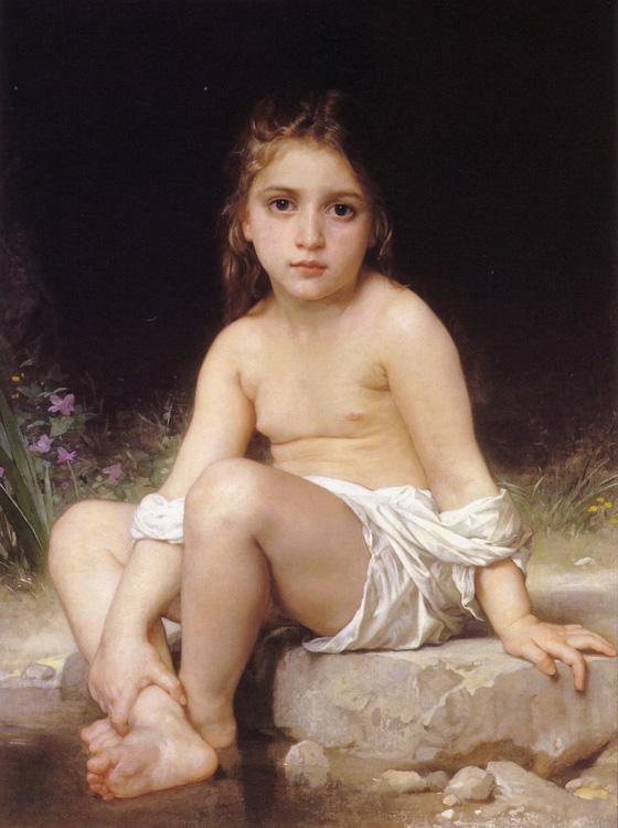 steve art gallery Child at Bath Adolphe William Bouguereau 50x40cm