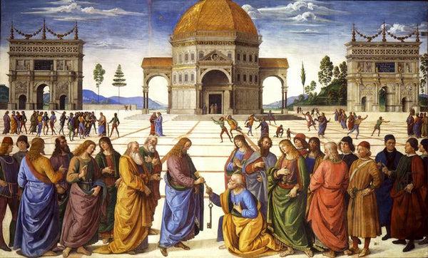 steve art gallery Christ giving thw Keys to St Peter PERUGINO Pietro 50x32cm