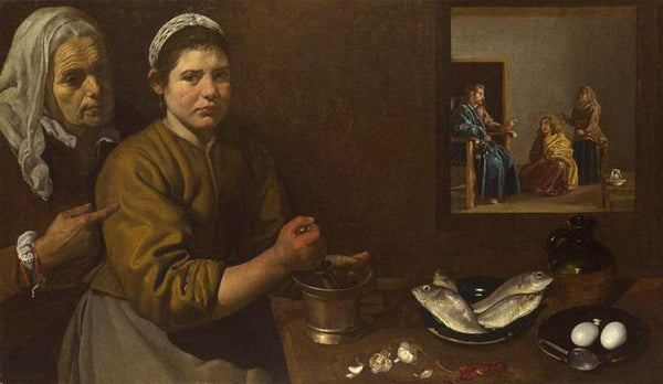 steve art gallery Christ in t he House of Martha and Mary Diego Velazquez 80x40cm