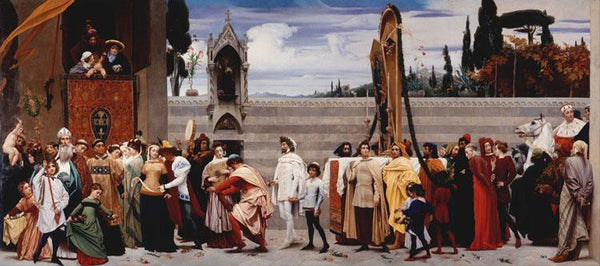 steve art gallery Cimabue's Madonna being carried Lord Frederic Leighton 80x40cm