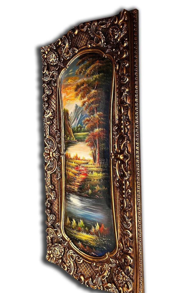 Steve Art Gallery City Painting With Fantastic Frame 45x108 Cm