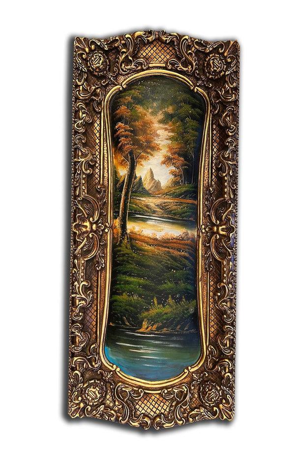 Steve Art Gallery City Painting With Fantastic Frame 45x108 Cm