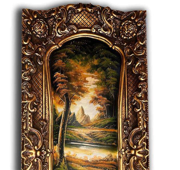 Steve Art Gallery City Painting With Fantastic Frame 45x108 Cm