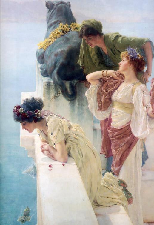 steve art gallery Coign of Vantage Alma-Tadema Sir Lawrence 64x44.5cm