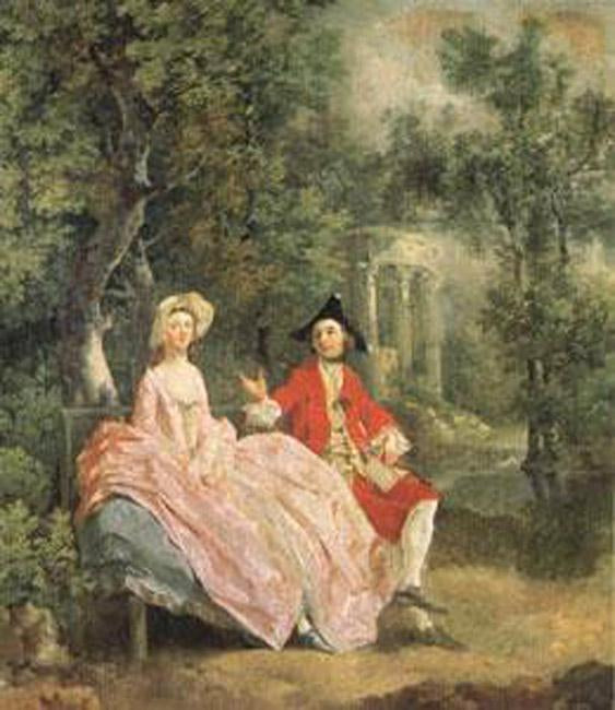 steve art gallery Conversation in a Park Thomas Gainsborough 73x68cm