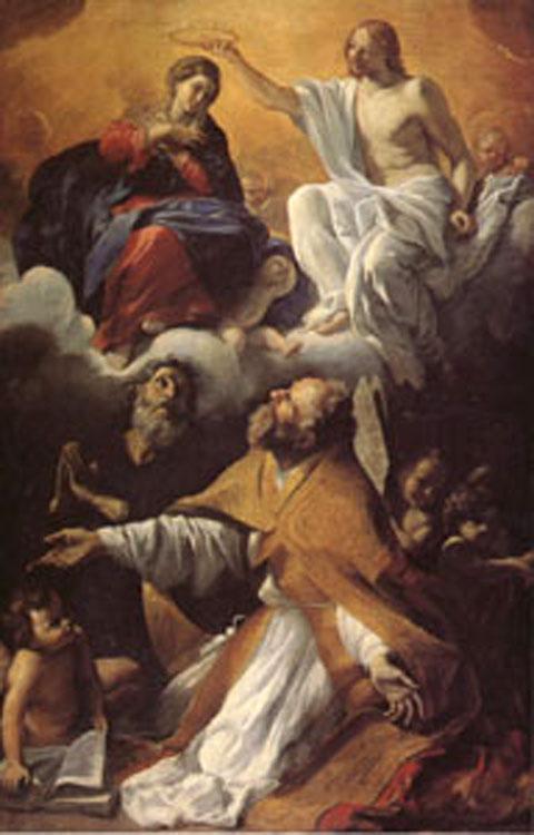 steve art gallery Coronation of the Virgin with St.Augustine LANFRANCO Giovanni