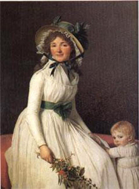steve art gallery Emilie Seriziat nee Pecoul and Her Son Emil Born Jacques-Louis David 50x40cm