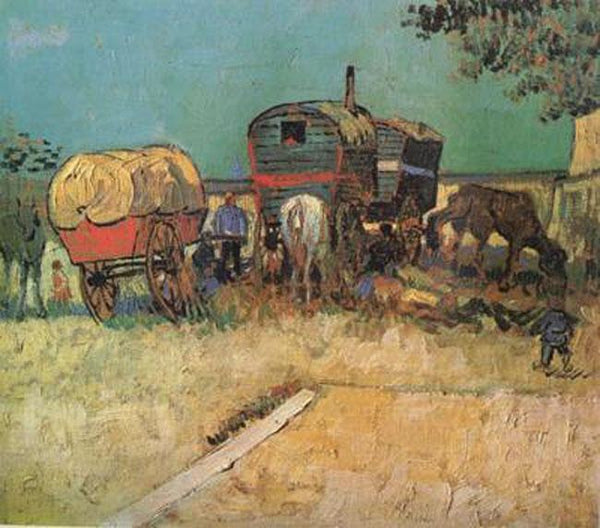 steve art gallery Encampment of Gypsies with Caravans Vincent Van Gogh