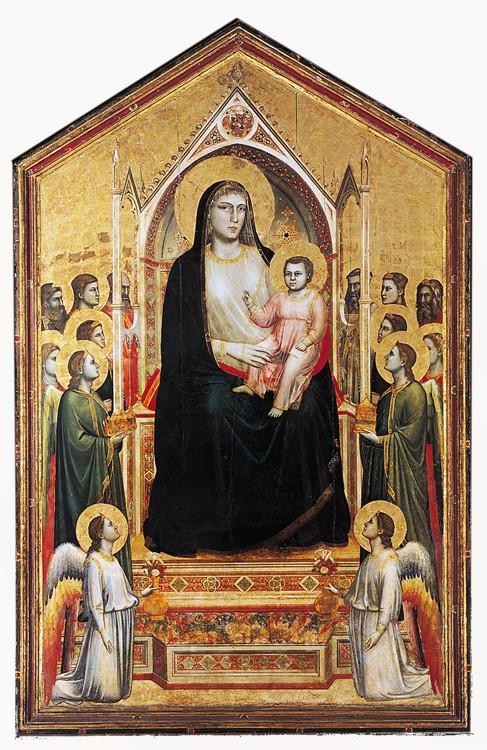 steve art gallery Enthroned Madonna with Saints GIOTTO di Bondone 60x40cm