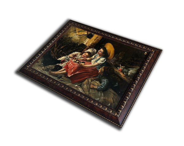 Steve Art Gallery Family Hand-painted Oil Painting With Frame 38x48 Cm Or 15x19 Ins