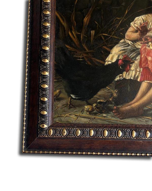 Steve Art Gallery Family Hand-painted Oil Painting With Frame 38x48 Cm Or 15x19 Ins