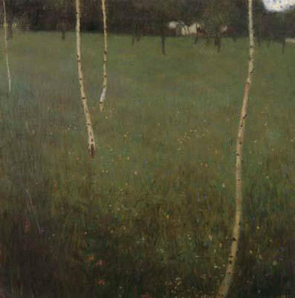 steve art gallery Farmhouse with Birch Trees Gustav Klimt 80x80cm