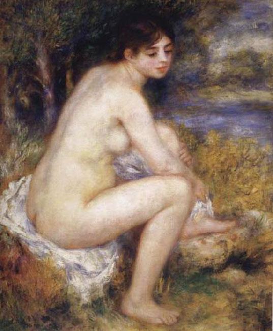 steve art gallery Female Nude in a Landscape Pierre Renoir 65x55cm