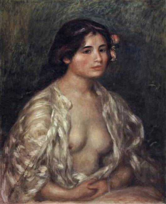 steve art gallery Female Semi-Nude Pierre Renoir 65.5x53.5cm