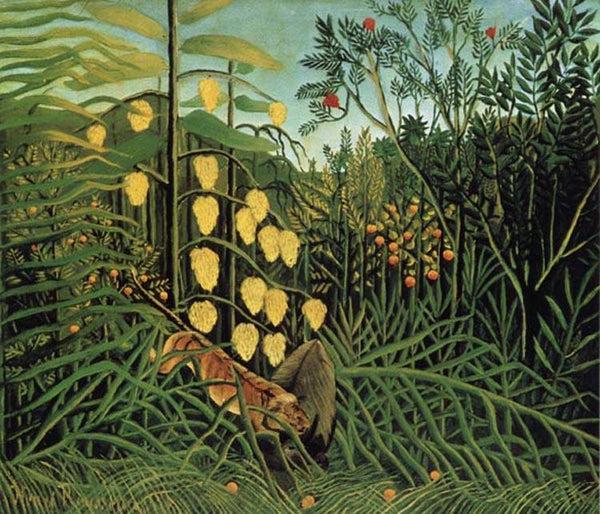 steve art gallery Fight Between a Tiger and a Bull Henri Rousseau 60x50 cm