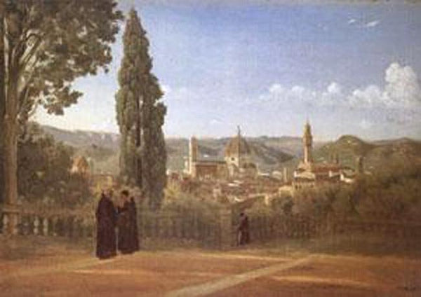 steve art gallery Florence View from the Jean Baptiste Camille Corot 45x74cm
