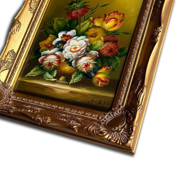Steve Art Gallery Flowers Hand-painted 28x33 Cm Eller 11x13 Ins