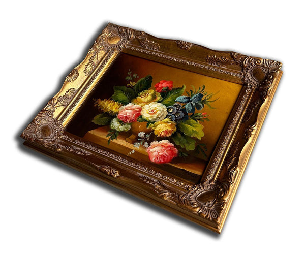 Steve Art Gallery Flowers Hand-painted 28x33 Cm Eller 11x13 Ins