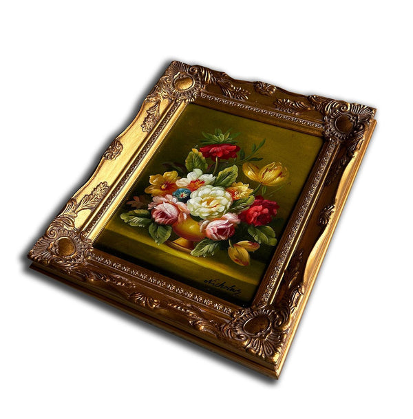 Steve Art Gallery Flowers Hand-painted 28x33 Cm Eller 11x13 Ins