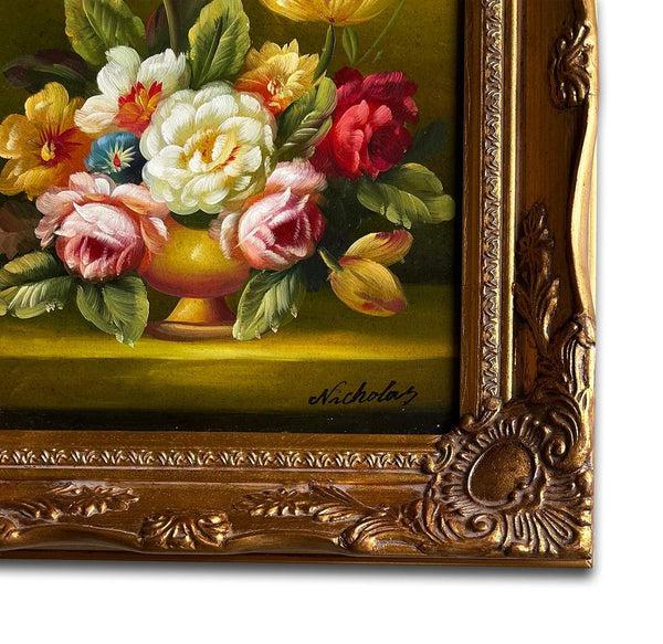 Steve Art Gallery Flowers Hand-painted 28x33 Cm Eller 11x13 Ins